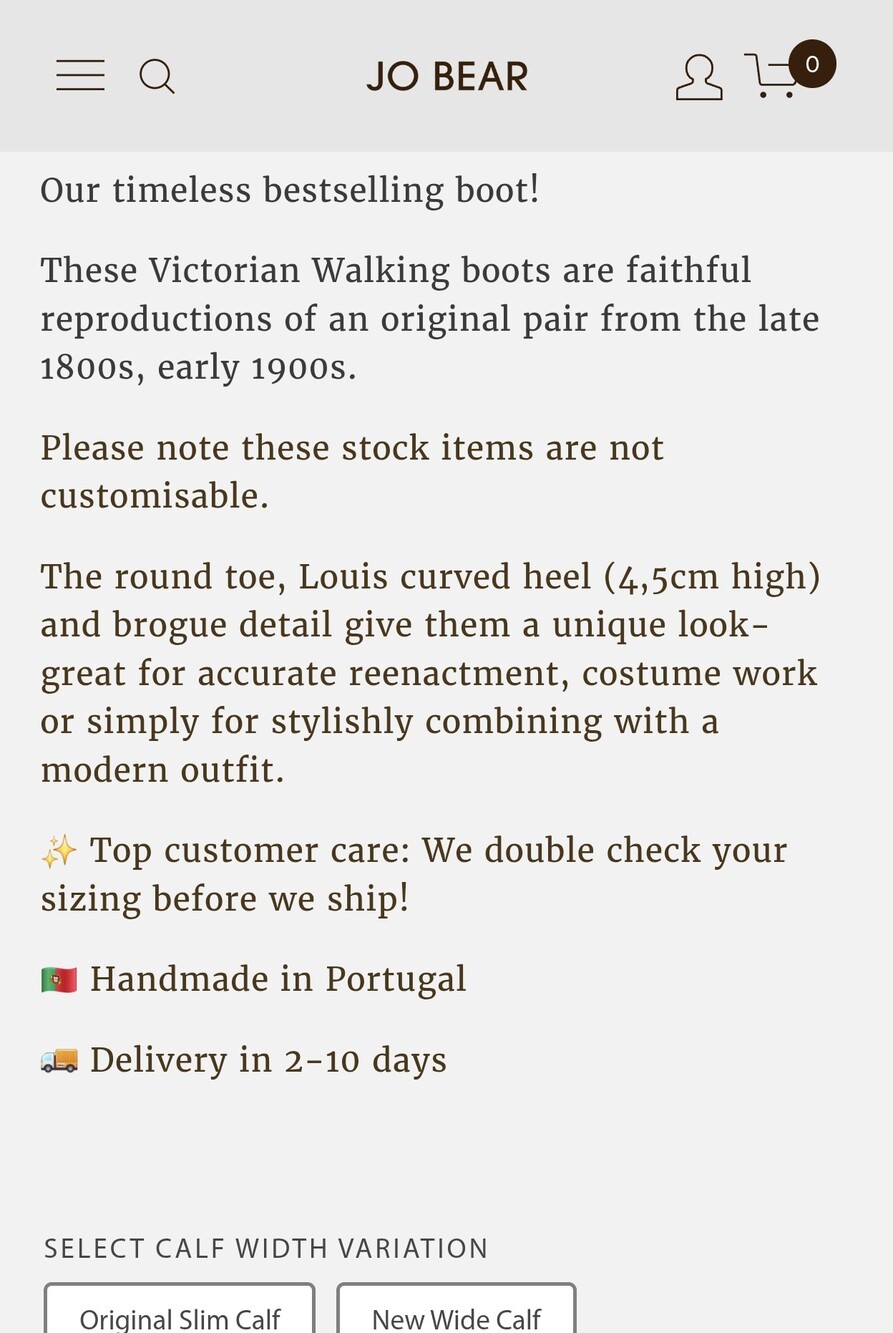 Jo Bear Victorian Boots Size 38 - Picture 3 of 8